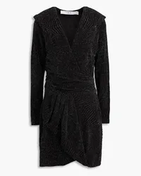 IRO Upwood metallic textured knitted mini dress - Black Black