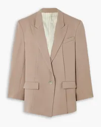 ATTICO Glen oversized wool-twill blazer - Neutral Neutral