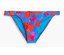 Riviera floral-print low-rise bikini briefs - Blue