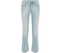 Faded mid-rise straight-leg jeans - Blue