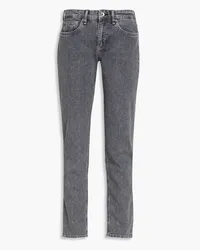 Rag & Bone Acid-wash low-rise slim-leg jeans - Gray Gray