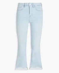 Frame Denim Le Crop Mini Boot distressed mid-rise bootcut jeans - Blue Blue