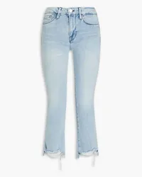 Frame Denim Le Crop Mini Boot distressed mid-rise bootcut jeans - Blue Blue