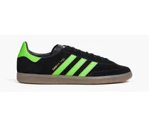 Samba leather-trimmed suede sneakers - Black