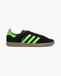 adidas Samba leather-trimmed suede sneakers - Black Black