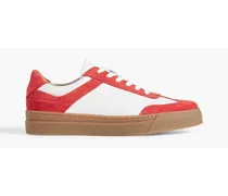 Gina leather and suede sneakers - Orange