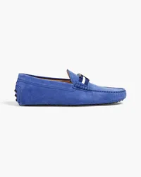 TOD'S T Timeless Gommino suede driving shoes - Blue Blue