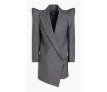 Asymmetric wool blazer - Gray