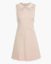 RED Valentino Ruffled cotton-blend mini dress - Pink Pink