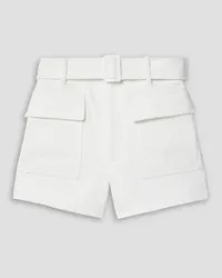 A.L.C. Oakland belted cotton-blend bouclé shorts - White White