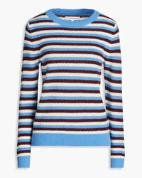 Chinti & Parker Striped intarsia wool and cashmere-blend sweater - Blue Blue