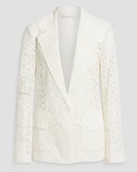 Oscar de la Renta Cotton guipure lace blazer - White White