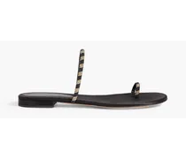 Tecla beaded suede sandals - Black