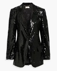 Ronny Kobo James sequined mesh blazer - Black Black