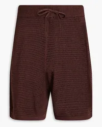 Nanushka Pointelle-knit drawstring shorts - Brown Brown