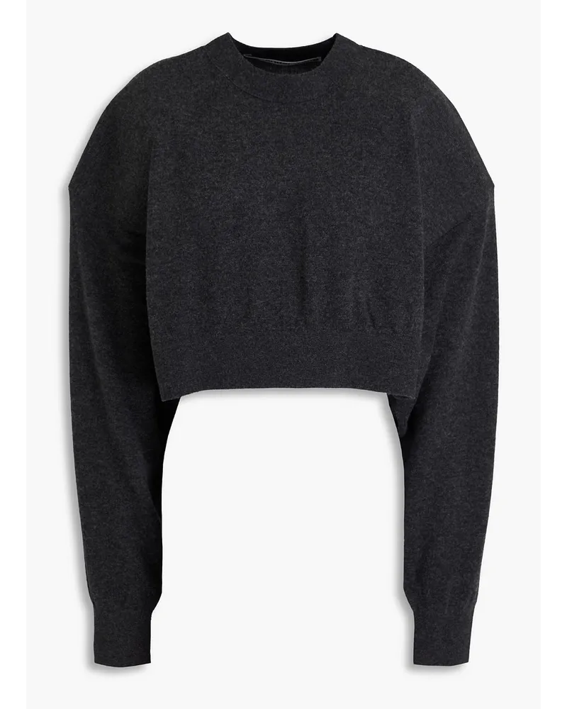 Alexander Wang Cropped knitted sweater - Gray Gray