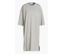 Cotton-blend jersey dress - Gray