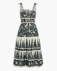 Ulla Johnson Indah tiered printed cotton-blend voile dress - Blue Blue