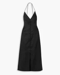 Zimmermann Halcyon linen midi dress - Black Black