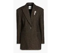 Madison herringbone tweed blazer - Brown