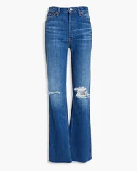 RE/DONE Faded high-rise straight-leg jeans - Blue Blue