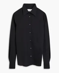 Officine Generale Ella cotton-seersucker shirt - Black Black