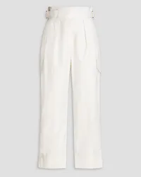 See by Chloé Cropped cotton-twill straight-leg pants - White White