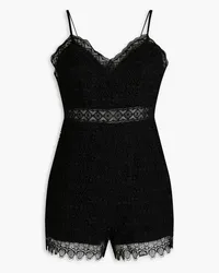 Charo Ruiz Crocheted lace playsuit - Black Black