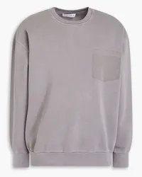 J.W.Anderson Embroidered cotton-fleece sweatshirt - Gray Gray