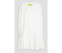 Marques ' Almeida Gathered cotton-poplin mini dress - White White