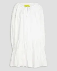 Marques ' Almeida Gathered cotton-poplin mini dress - White White