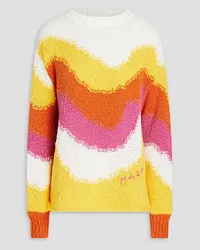 Marni Color-block cotton sweater - White White