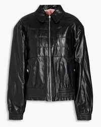 Sandro Quilted leather jacket - Black Black