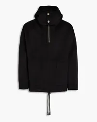 Nanushka Wool and silk-blend felt hooded jacket - Black Black