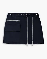 A.L.C. Christian belted wool-blend felt mini skirt - Blue Blue