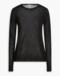 Autumn Cashmere Metallic knitted sweater - Black Black