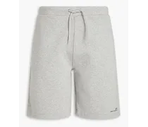 Coed printed cotton-jersey drawstring shorts - Gray
