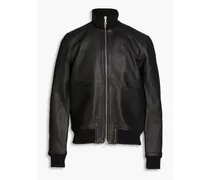 Raoul leather bomber jacket - Black