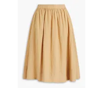 Linen midi skirt - Neutral