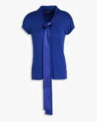 Giorgio Armani Modal and silk-blend jersey top - Blue Blue