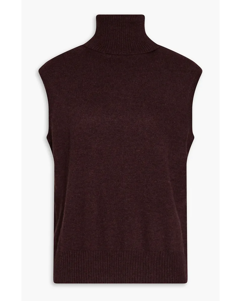 Autumn Cashmere Cashmere turtleneck vest - Burgundy Burgundy