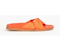 Whitney satin slides - Orange