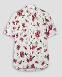 Adam Lippes Floral-print cotton-poplin shirt - White White