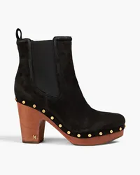 Veronica Beard Decker studded suede ankle boots - Black Black