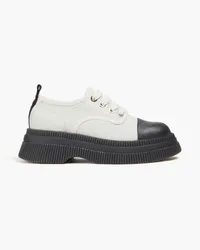 Ganni Rubber and canvas brogues - Gray Gray