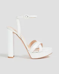 Gianvito Rossi Ascent 55 leather slingback pumps - White White