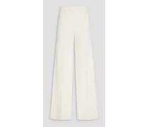 Stretch-jersey flared pants - White