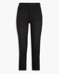 Frame Denim Le Pixie Sylvie cropped high-rise slim-leg jeans - Black Black