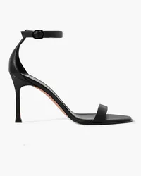 Amina Muaddi Kim leather sandals - Black Black