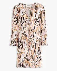 ba&sh Thes printed crepe mini dress - Pink Pink